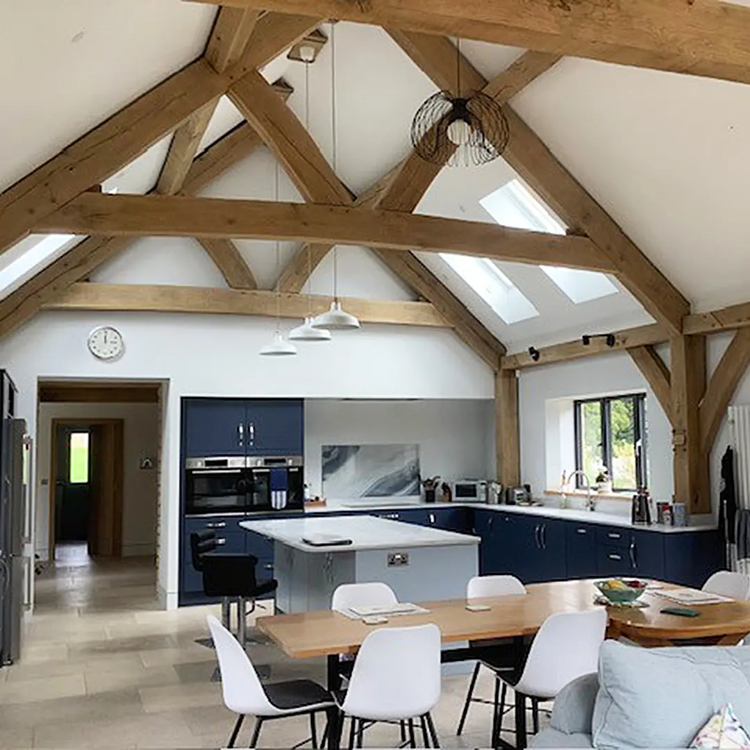 Kitchen Oak Trusses